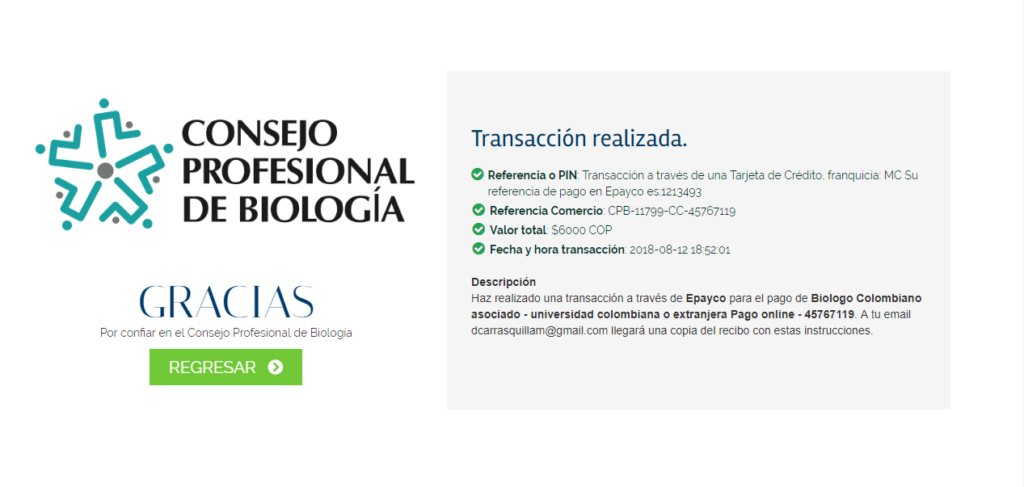 pago efectivo gracias